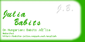 julia babits business card